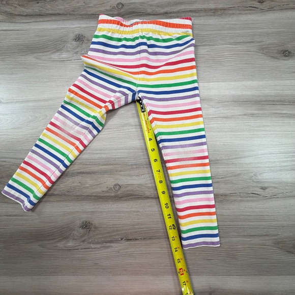 Hanna Andersson Rainbow Stripe Leggings Kids 100cm US 4 Cotton Spandex - Picture 8 of 9